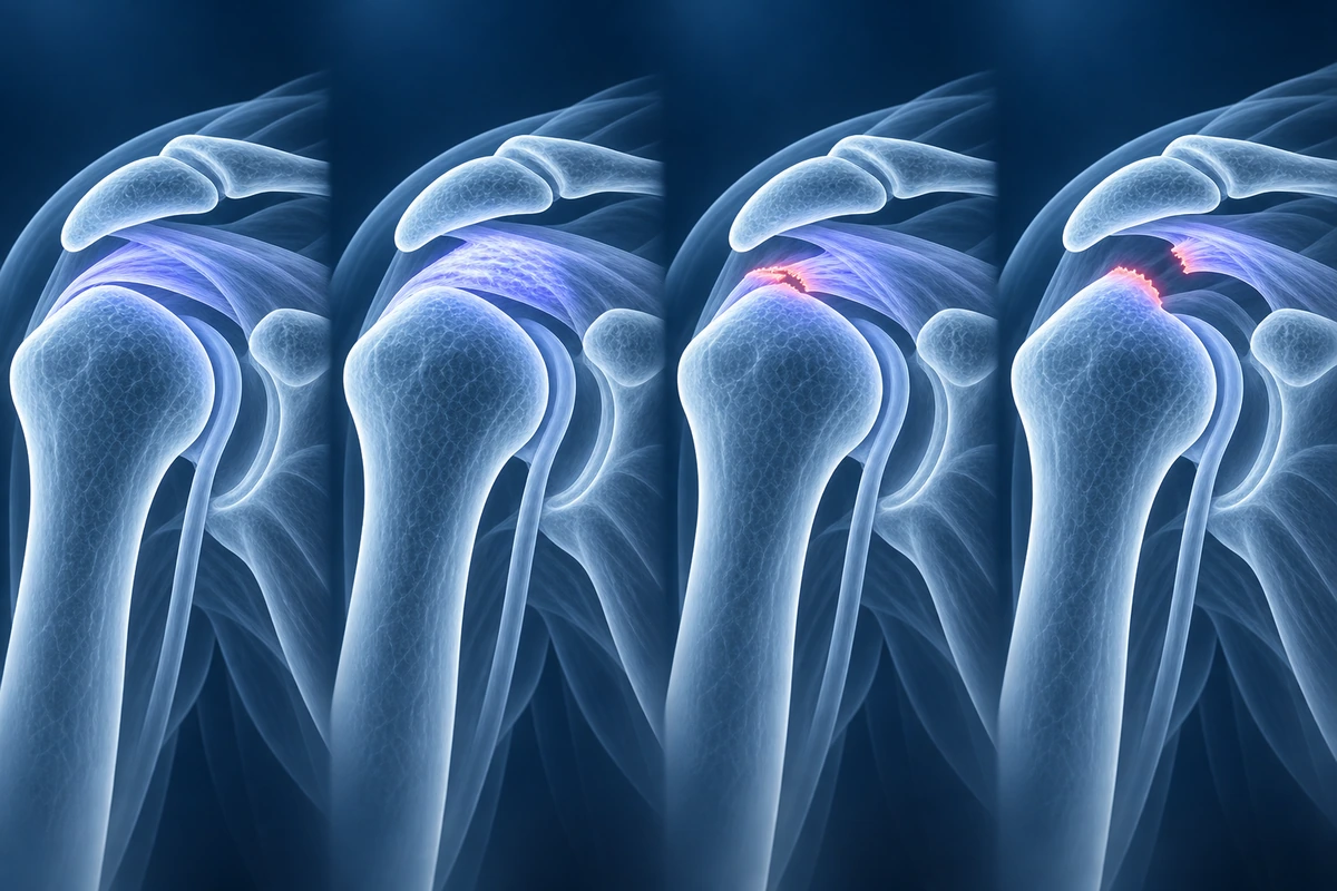 Tendão do supraespinal na ressonância coronal oblíqua: normal, tendinopatia, ruptura parcial e ruptura completa