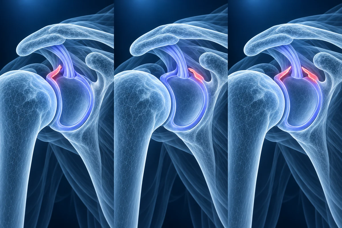Subtipos A, B e C da lesão SLAP tipo II: descolamento labral anterior, posterior e combinado ao redor do bíceps